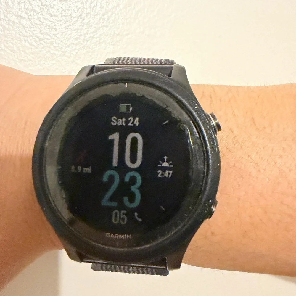 Garmin Black Smartwatch with Blue Accents - Picture 2 of 2